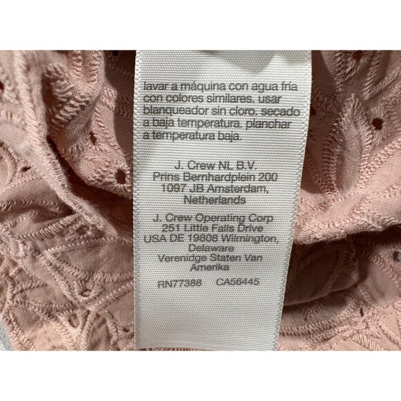 Madewell Eyelet Beachside Shirt Dream on Daisies Short Sleeve Button Pink M NWT - Picture 10 of 12